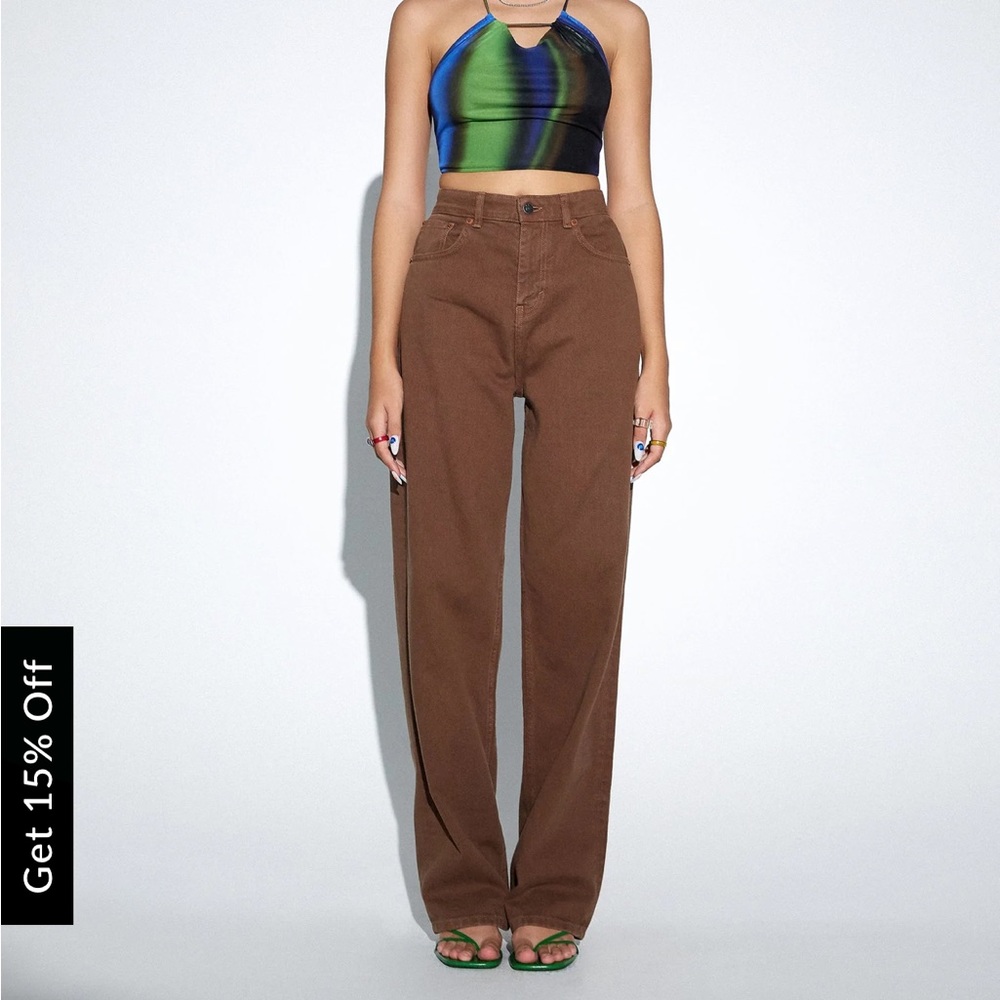 MOTEL parallel jeans - rich brown - XS - NWT